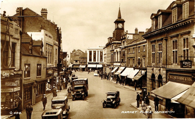 Nuneaton market place 1930s